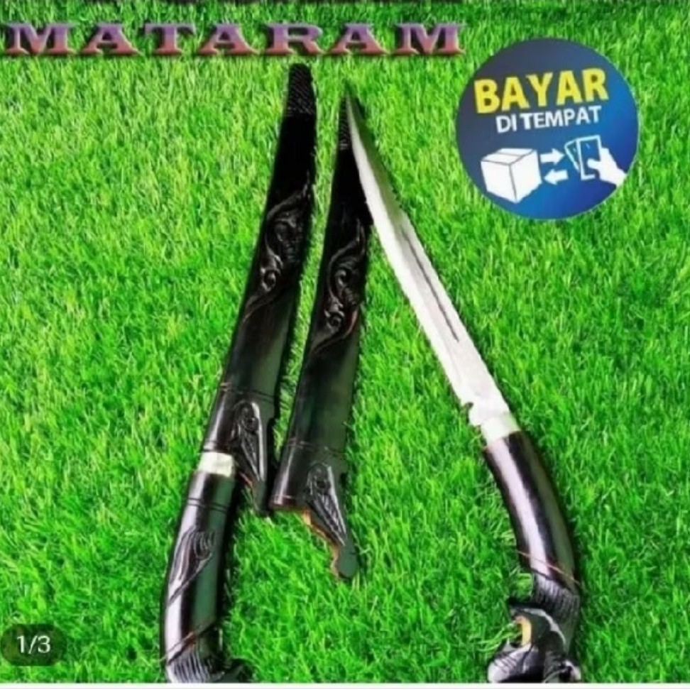 PERKAKAS SUKABUMI pisau badik baja asli super tajam / pisau badik asli bugis / pisau badik asli lamp