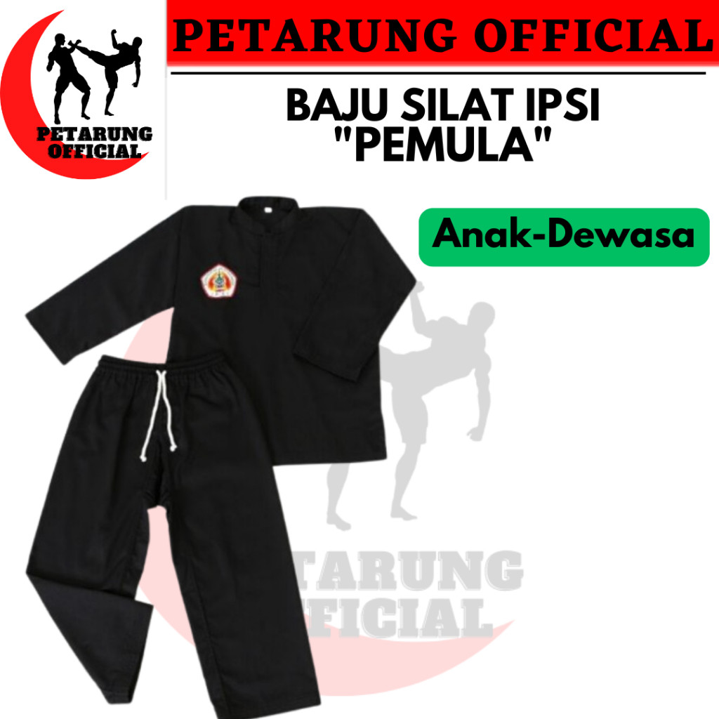 Seragam pencak silat ipsi,Baju seragam ipsi pemula , BAJU IPSI