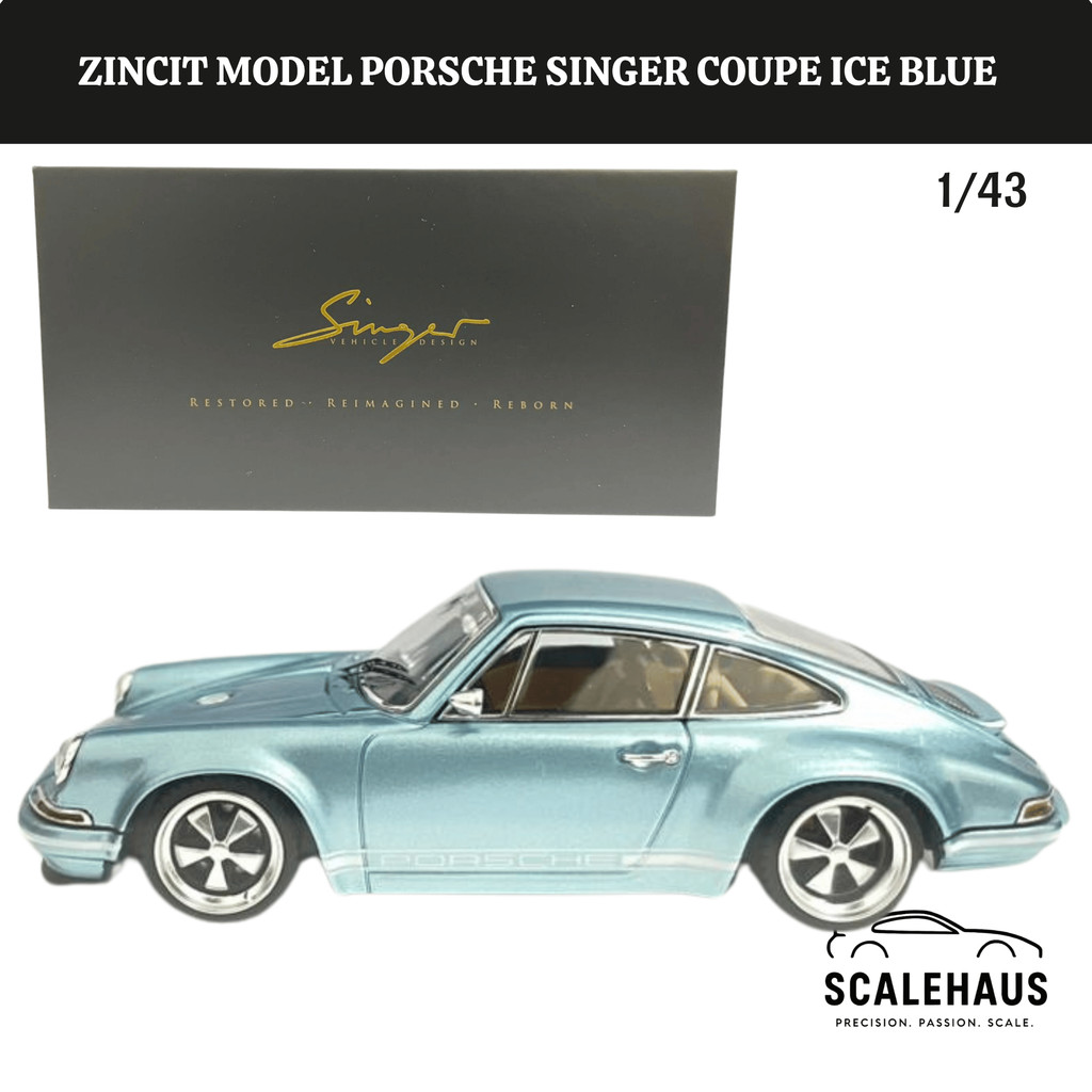 Zincit Model 1/43 Porsche Singer Coupe Ice Blue