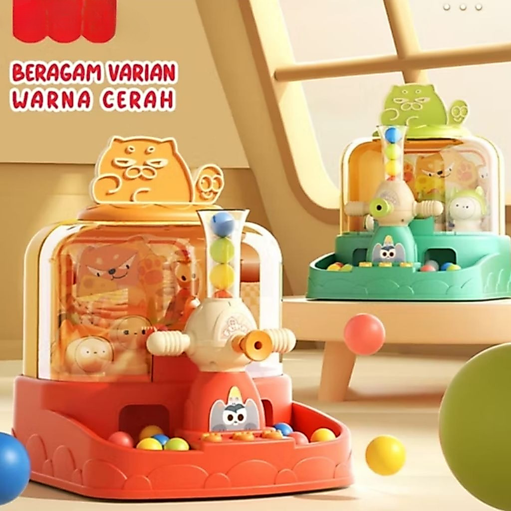 49141//Cotton MAOMAO  Mainan Mesin Capit Tembak Bola Boneka Mini / Mesin Capit Seperti Timezone