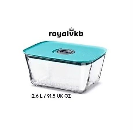 CLEARENCE SELL ROYAL VKB GLASS FOOD CONTAINER 2,6 L TEMPAT MAKAN MPASI KACA GELAS SILIKON