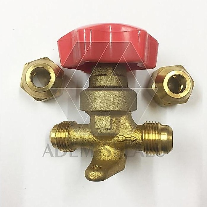Hand Valve Refrigerant Ac Hs 3/8" Stop Kran Refrigerant Ac 3/8" Merk Hs Terbaik