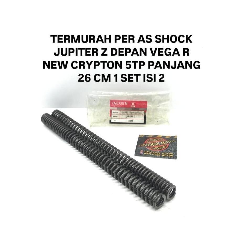 TERMURAH PER AS SHOCK JUPITER Z DEPAN VEGA R NEW CRYPTON 5TP PANJANG 26 CM 1 SET ISI 2