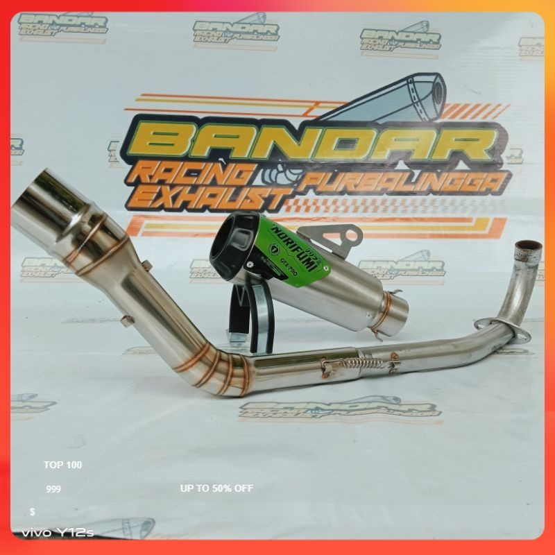 knalpot GTX pro untuk motor bebek leher  GTX road race suara bass GAHAR gtx rbt norifumi