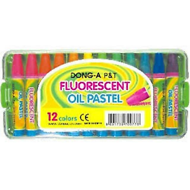 Crayon Dong-A isi 12...Fluorescent Oil Pastel...