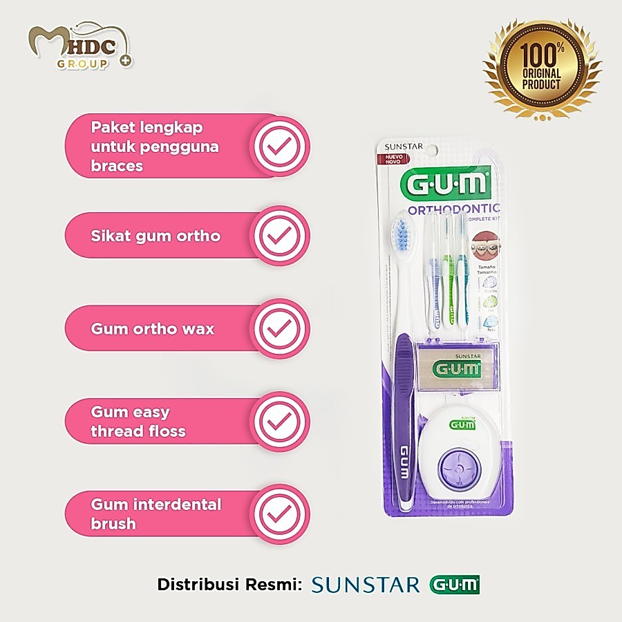 Paket Perawatan Behel Gum Orthodontic Kit (Peralatan Perawatan Behel / Kawat Gigi)