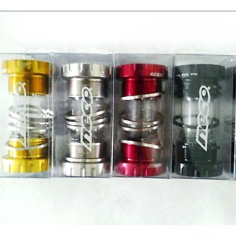BB Neco ht2 / bottom bracket neco bsa english thread hollowtech 2 hitam /merah/gold ceramic made in 