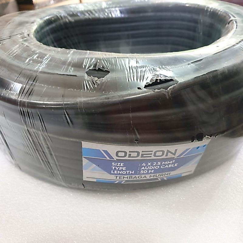 kabel speaker 4x2.5mm 50 meter odeon 4x2.5 mm warna hitam