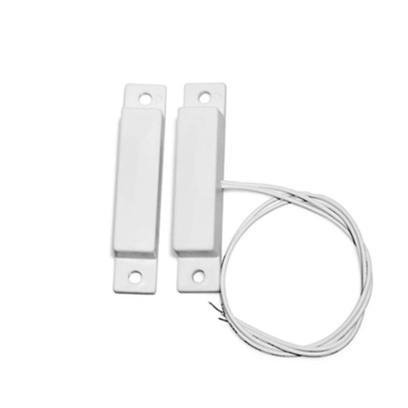 10 Pasang Sensor Pintu Jendela Berkabel Sensor Kontak Magnetik Normal Tertutup Sistem Alarm Nirkabel