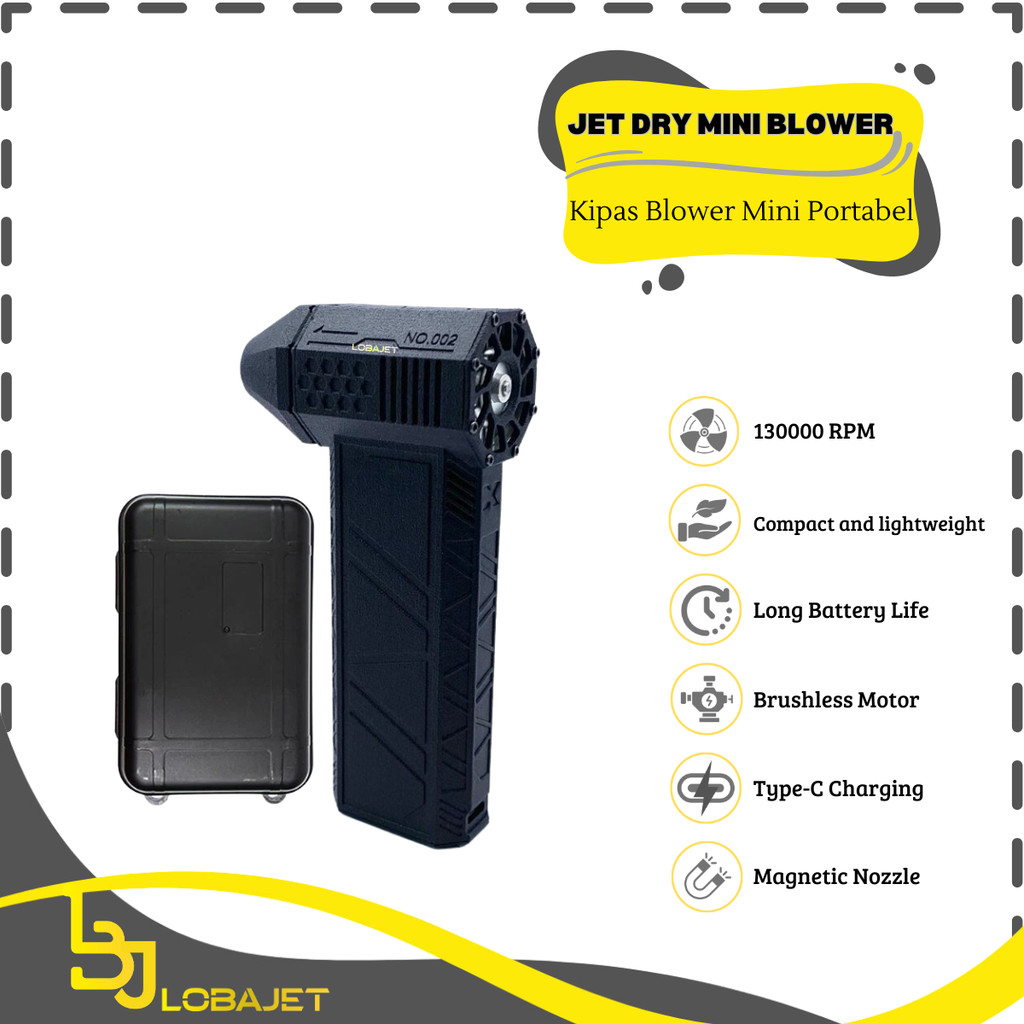 LOBAJET Mini Turbo Jet Dry Blower Duct Fan 130000 RPM