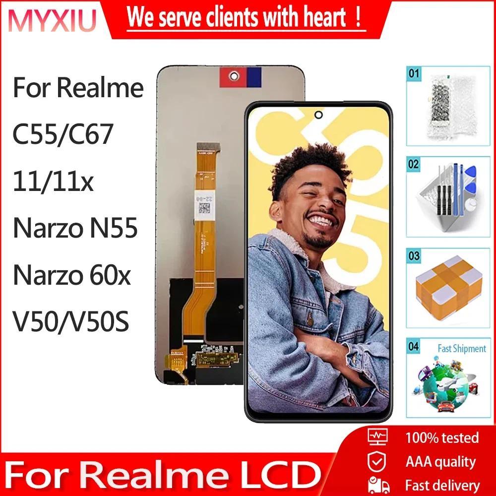 IPS For Realme C55 C67 11X V50s 4G 5G LCD splay Tou Screen Panel gitizer Assembly Replacement For Re