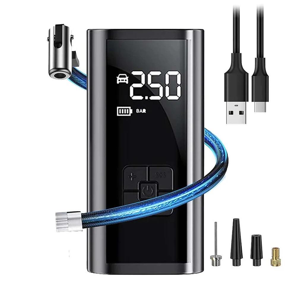 EAFC Portable Tire Inflator Reargeable Electric Inflator For Car Bicycle gital Air Compressor Footba