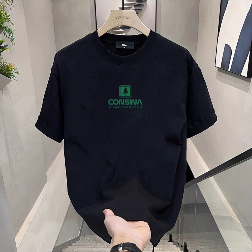 CONSINA Original COD Kaos Pria Logo Hijau Katun Combed 30S Premium Lengan Pendek Unisex Adem Nyaman 