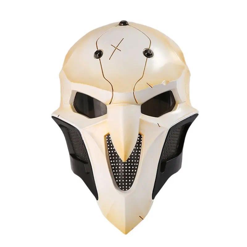 Steam Game OW Resin Mask Cosplay Overwatch Horror Death Gabriel Reyes Reaper Helmet Halloween Masque