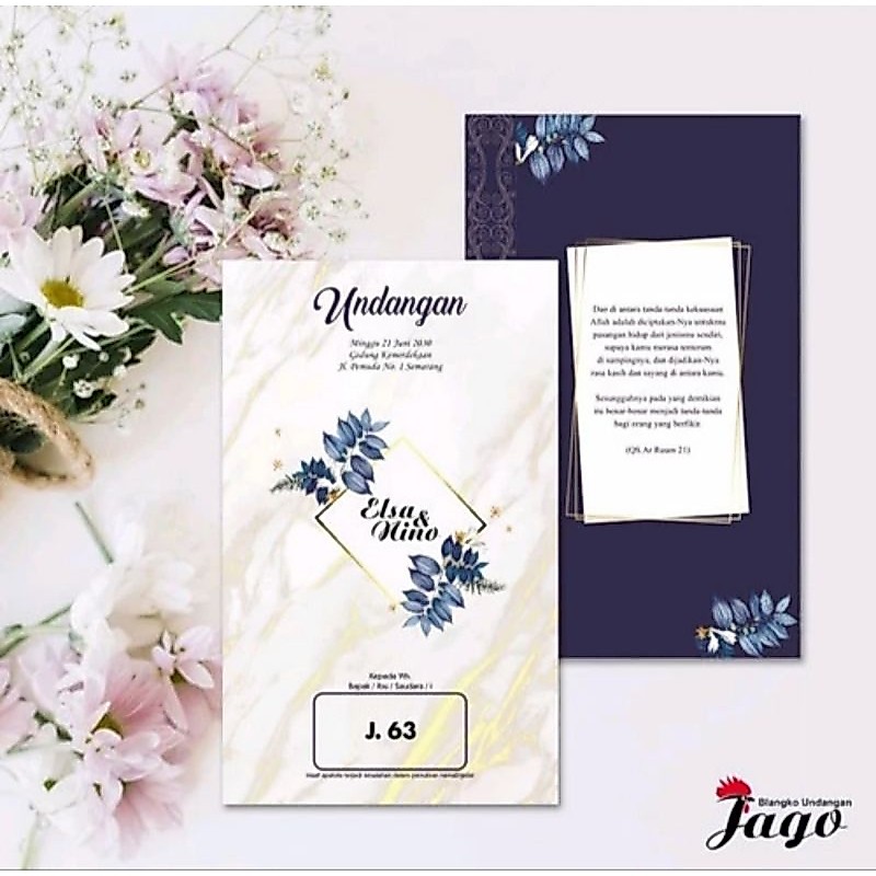 Blangko Undangan Pernikahan Jago 63 Murah