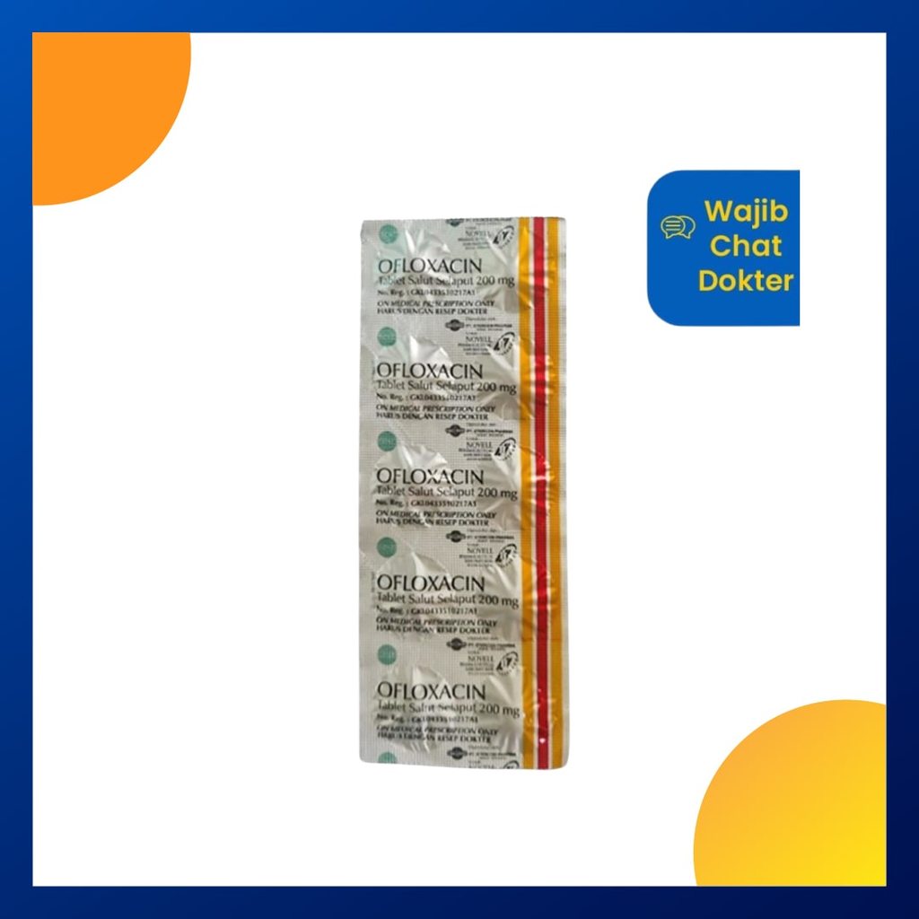 OFLOXACIN GENERIK_01 200 MG 1 STRIP @ 10 TABLET SALUT SELAPUT