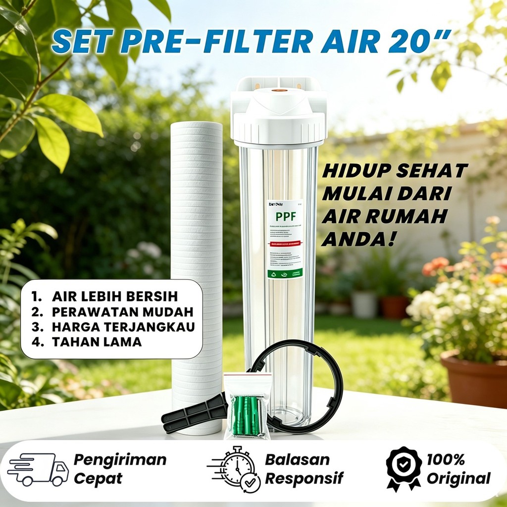 Housing Filter 20 Inch Biru / Transparan