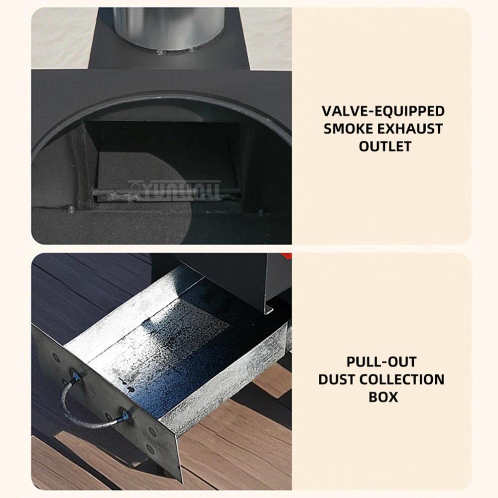 Portable Camping Stove Foldable Wood Stove Durable Outdoor Efficient Wood Burning Cooktop Fogão