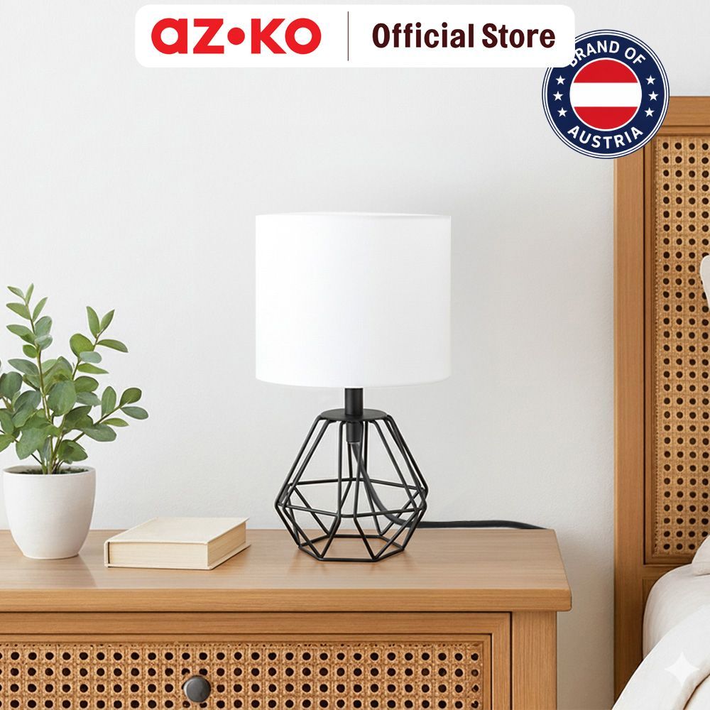 AZKO Eglo Carlton2 Lampu Meja - Putih/Hitam Decorative Table Lamp Lampu Dekorasi Meja Serbaguna Alat