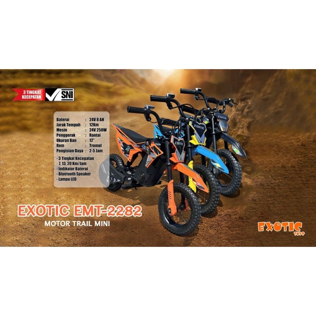 FLASH SALE TRAIL MINI  LISTRIK 36 V 800 WATT LENKA EMC11 PCKBE YUKITA 0952 Exotic EMT 2282 PC08 800w
