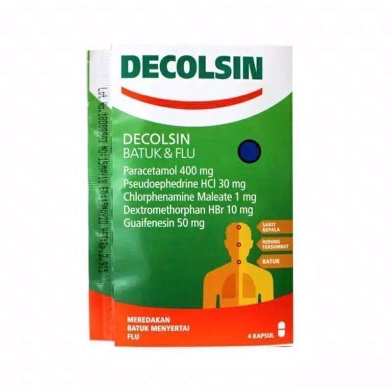 Decolsin Batuk & Flu Per Lembar isi 4 Tablet / TM