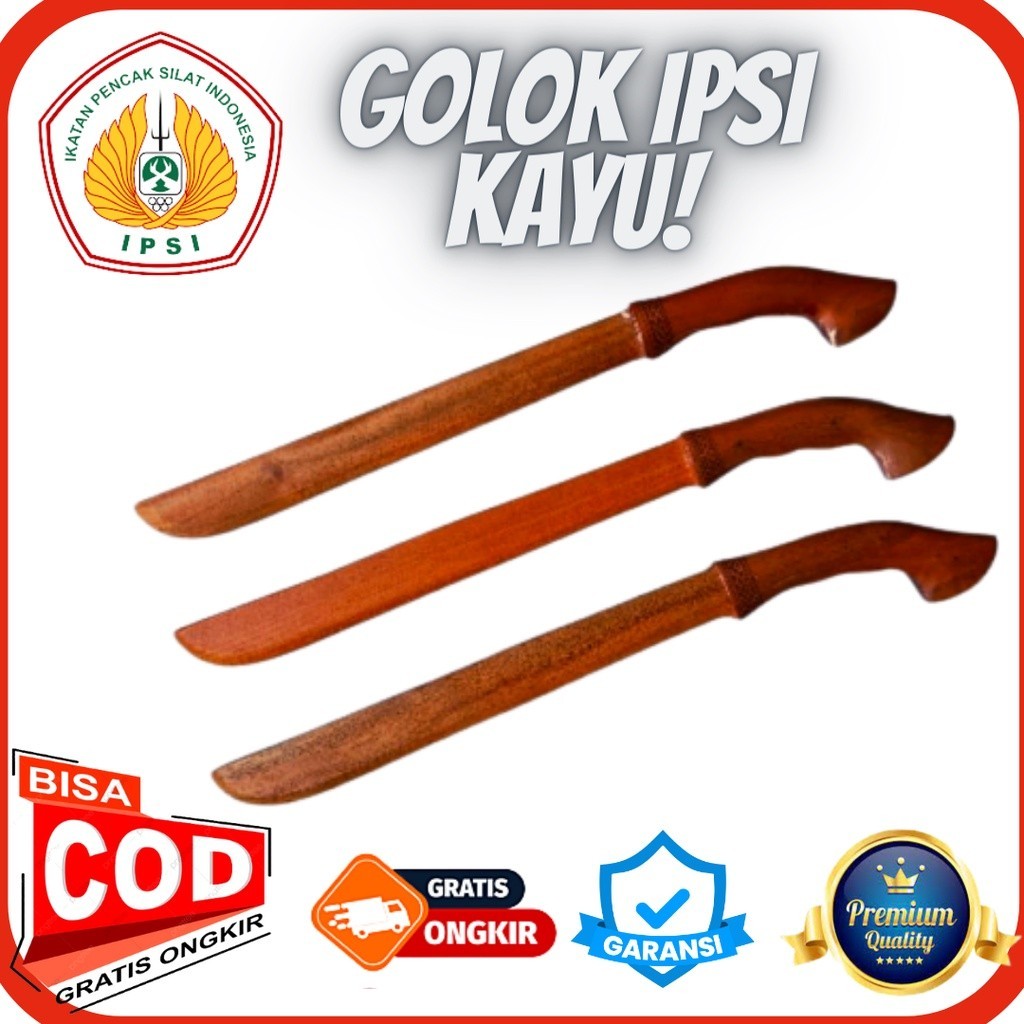 Bayar di Tempat golok pencak silat / Golok Silat Standar IPSI / Golok IPSI / Golok Bahan Kayu / Golo