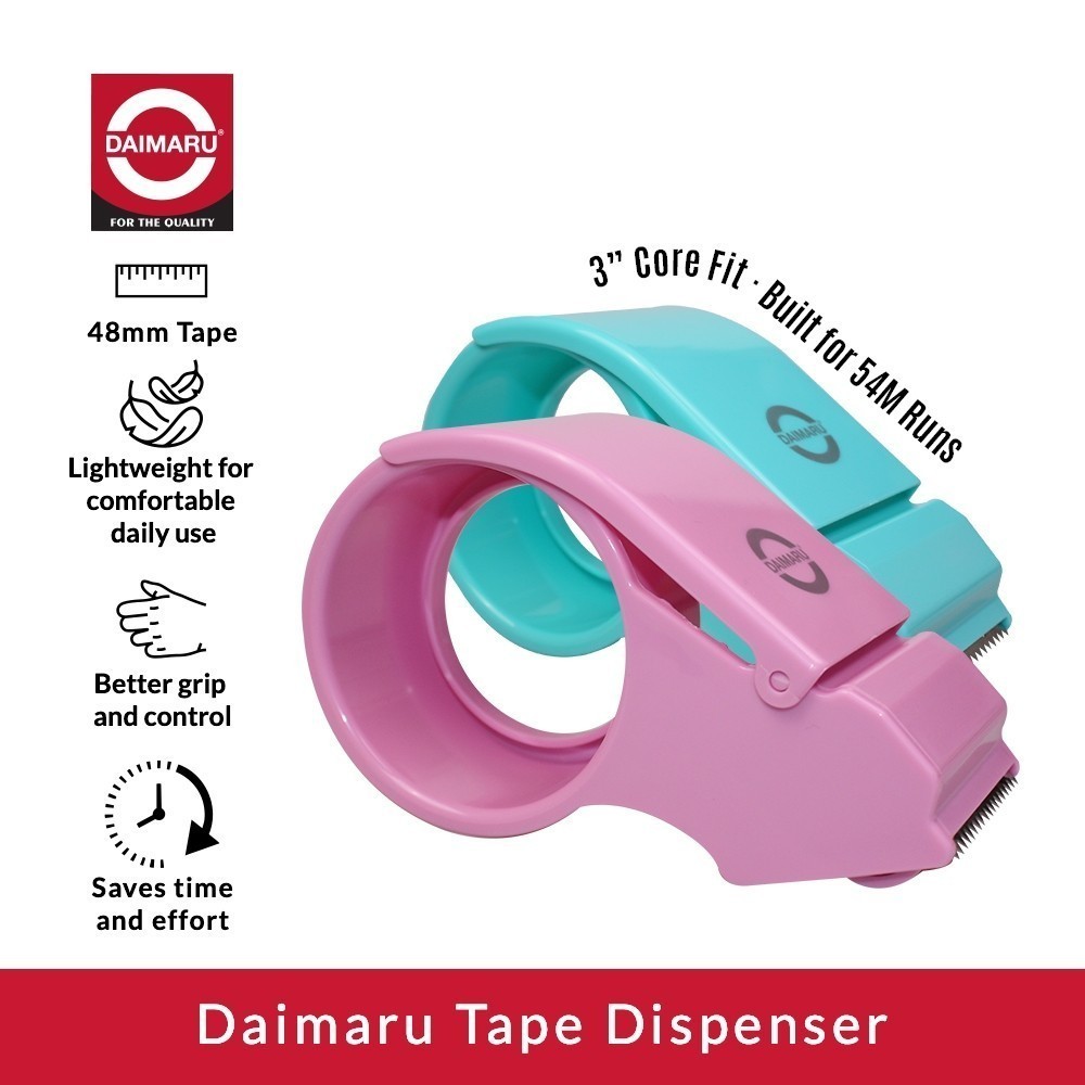 Daimaru Tape Dispenser Plastik Alat Pemotong Lakban 48mm x 50mm Anti Slip