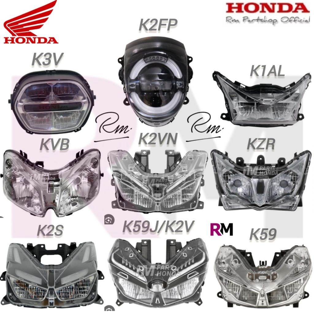 lampu depan reflektor lampu vario 110 karbu lama KVB vario 125 150 new led k59j 2020-2023 k2v scoopy