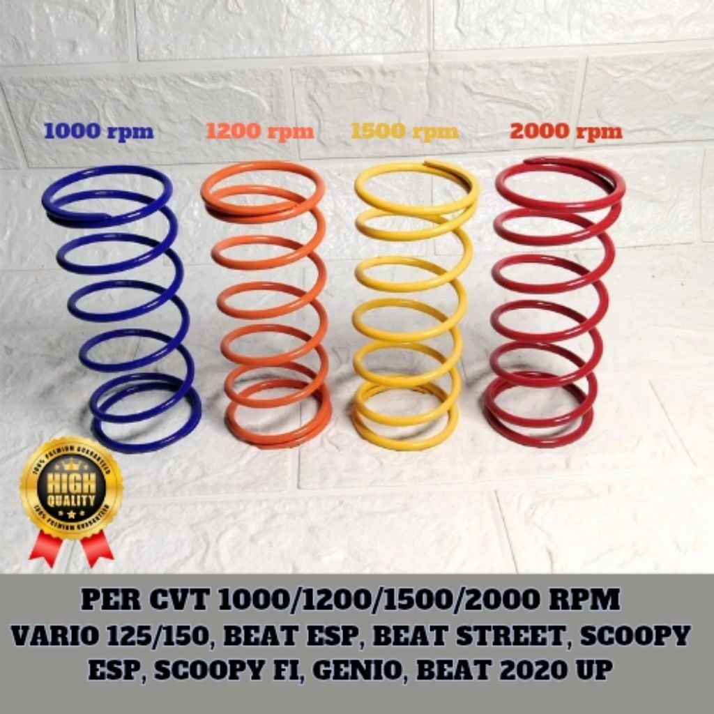 PER CVT 1000 1200 1500 2000 RPM VARIO 125/150 BEAT ESP BEAT STREET SCOOPY ESP SCOOPY FI GENIO BEAT 2