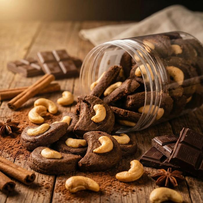 COKLAT MEDE Mete Coklat Chocolate Cookies Kacang Premium Kue Kering Kuker Lebaran Hampers Toples Tab