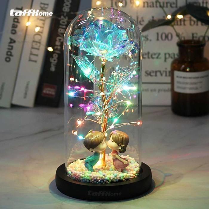 Lampu LED Bunga Mawar Dekorasi Beauty Hiasan Lampu Tidur Bunga Mawar - Kissing