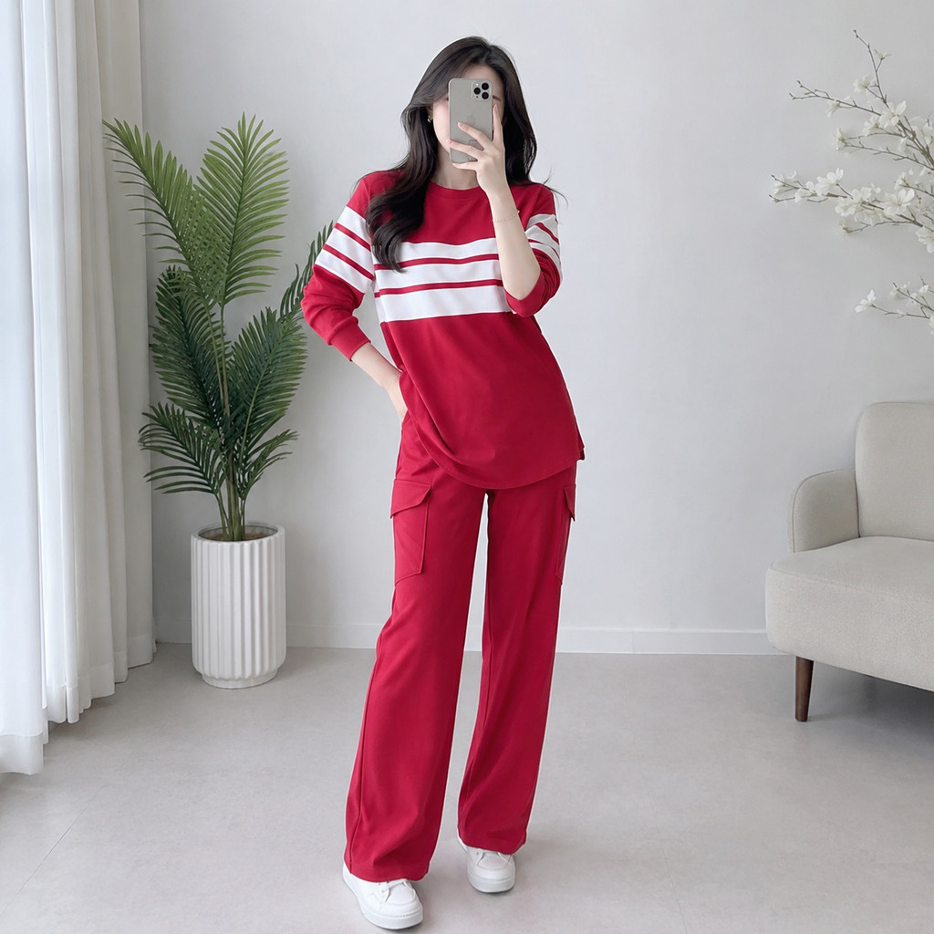 Baju Senam Pakean Zumba Olahraga Modern Pakaian Setelan Senam Oneset 1 Pasang Baj Olah Raga Seteln W