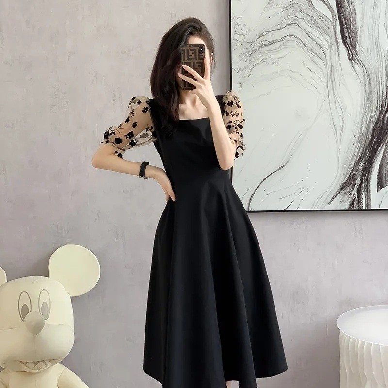[ Mode Vogue] gaun gaun wanita gaun panjang kaos batik model pendek kain kualitas tinggi