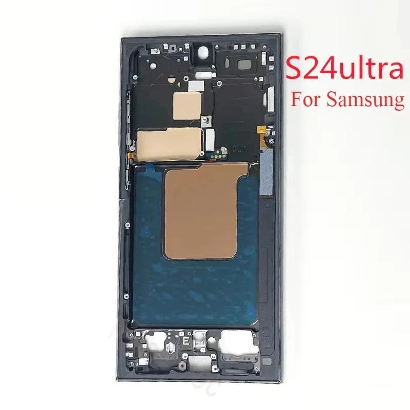Middle Frame Bezel For Samsung Galaxy S24 Ultra LCD Display Refurbish Replacement Parts