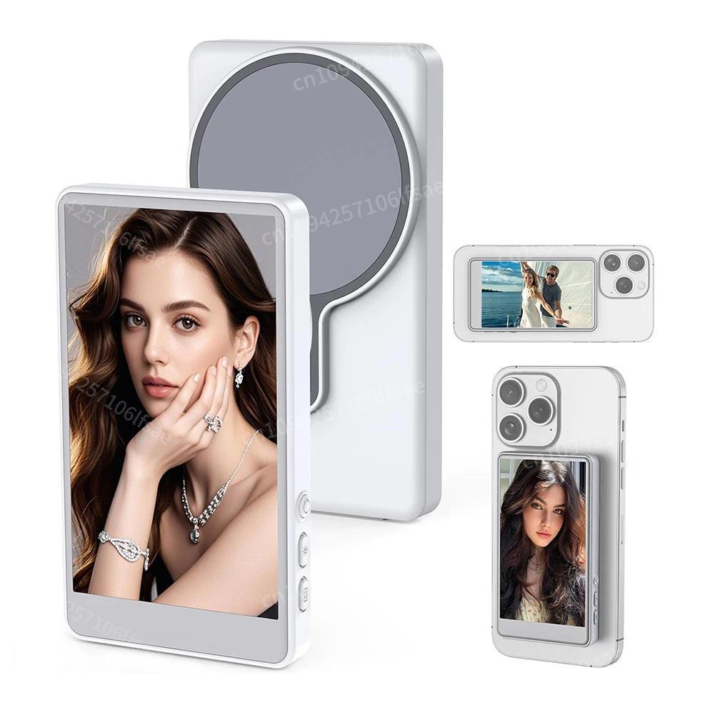 Magnetic Phone Vlog Selfie Monitor Screen Wireless Selfie Monitor Screen Rear Camera Monitor Screen 