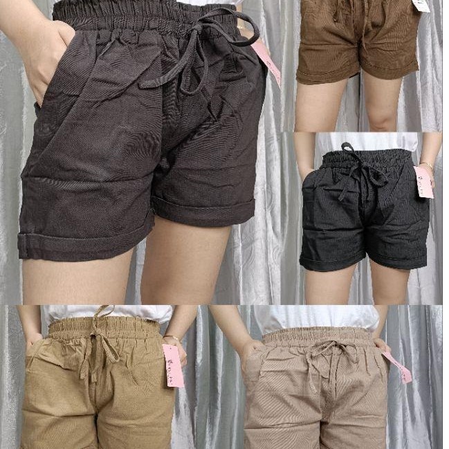 Celana Wanita Hot Pant Stretch Tebal Simple Me/ Celana Pendek Stretch Tebal Simple Me