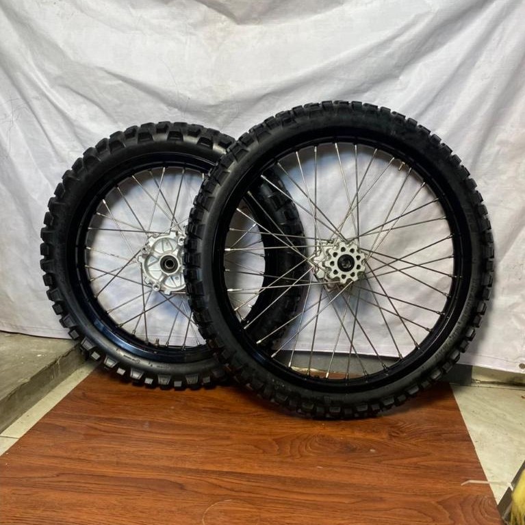 Roda Velg Original CRF 150 Ukur 18/21 -Ban trabas depan belakang