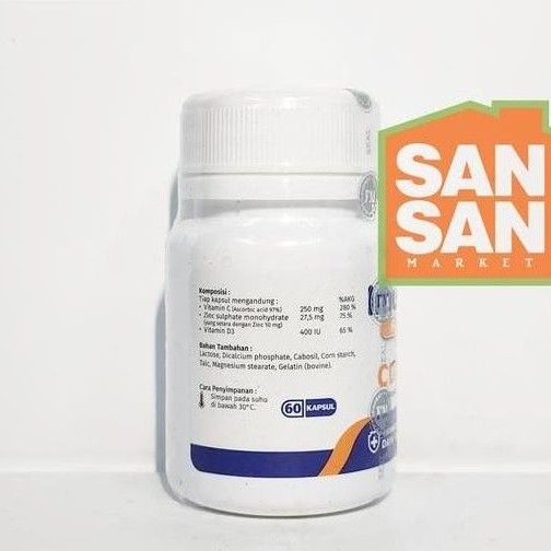 Plus- Imusive Cdzinc Isi 60 Kapsul - Suplemen Vitamin C D Zinc