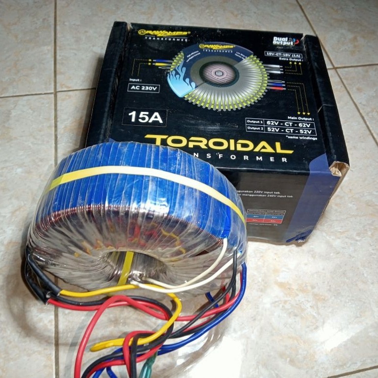 trafo toroid rawamps 15 amper ct62&55