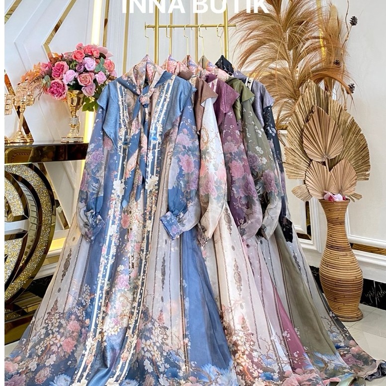 TERBARU GAMIS EDISI RAYA SET HIJAB BRAND INNA BUTIK