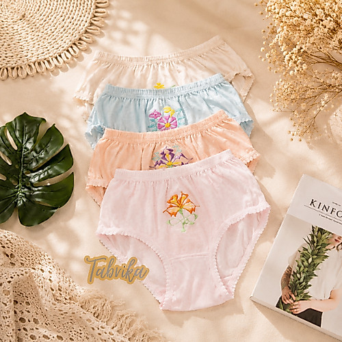 Promo Lusinan 12 PCS CD Celana Dalam Wanita Putri Yuliana Bordir Murah