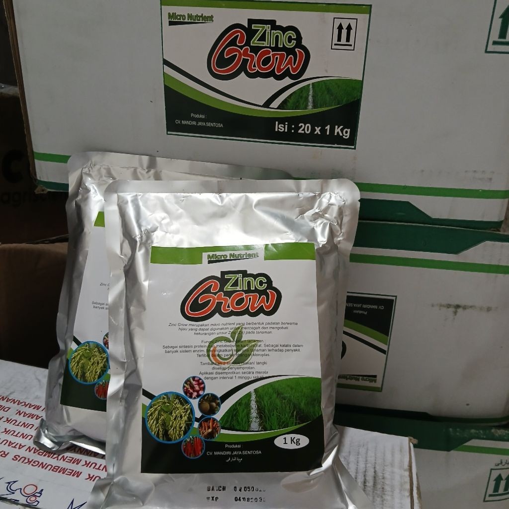 Pupuk Zn Zinc Grow Mensuplai Tanaman Yang Kekurangan Unsur Zn dan Mengobati Padi Asem Aseman (1Kg)