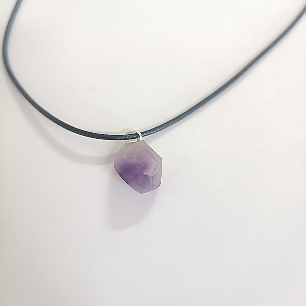 Liontin Batu Alam Kristal Amethyst Free Form