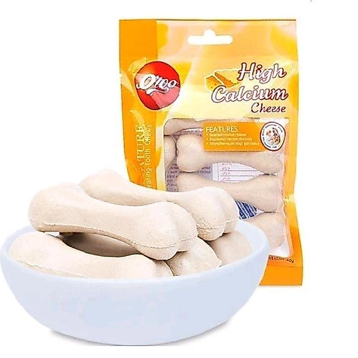 Orgo High Calcium Cheese Milk Cleaning Tooth Chews Pouch - Camilan Tulang Khasiat Membersihkan Gigi