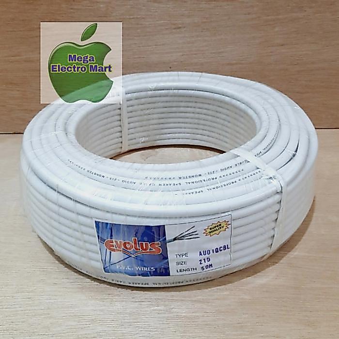 New Permeter Kabel Evolus 2X1,5 Kabel Listrik Kabel Audio Serabut Tembaga