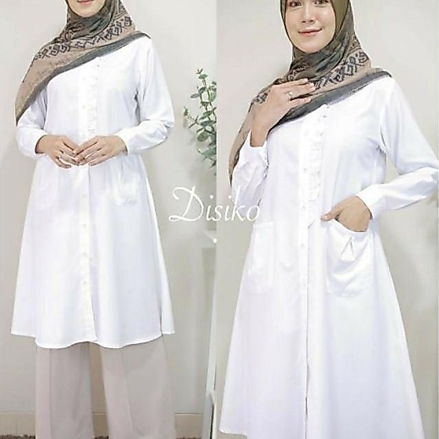 ORIGINAL Baju atasan Tunik Wanita Terbaru 2025 / Lemia Tunik katun toyobo putih series  Design By Di