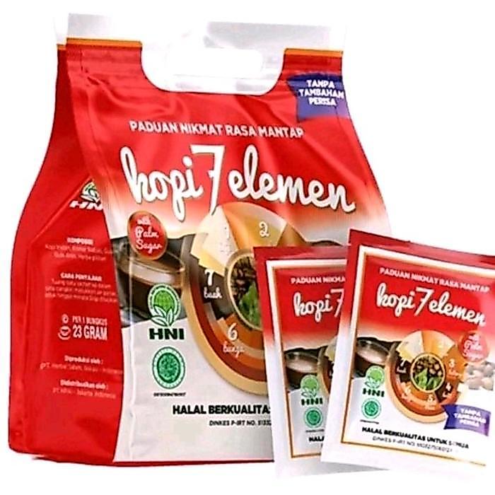 Terlaris Hni 7 Elemen ( Sevel ) Kopi Herbal Isi 20 Sachet Coffee Minuman -Gratisongkir