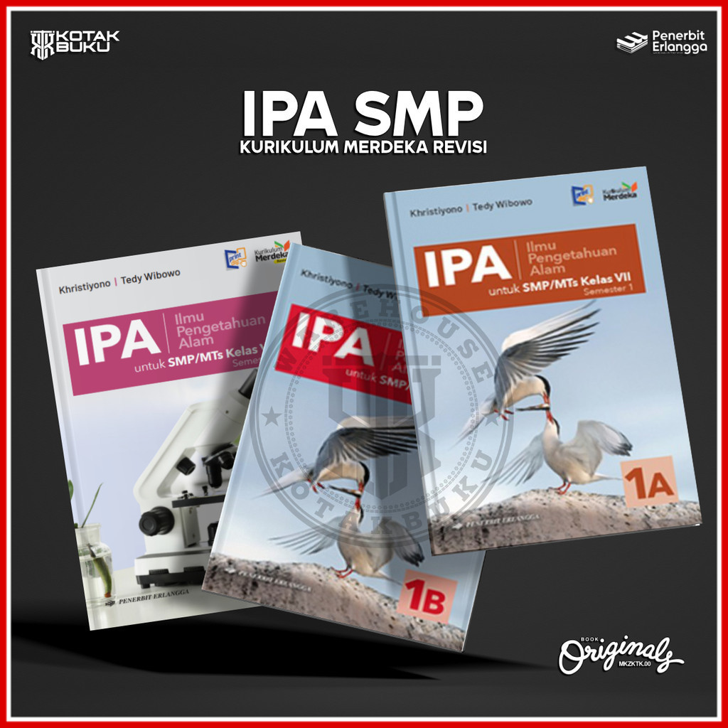 [ Erlangga ] Buku IPA Kelas 7 8 SMP Kurikulum Merdeka Revisi Terbaru / IPA SMP