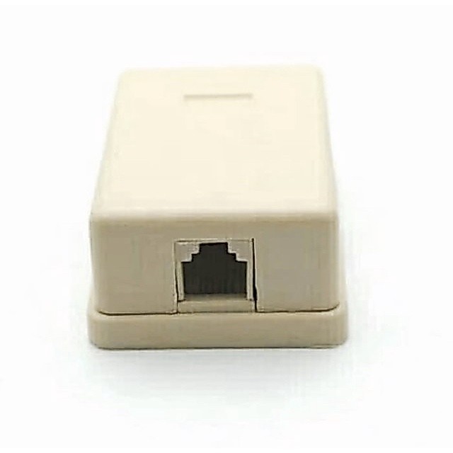 Sambungan Kotak Terminal Roset Kabel Telepon 1 Port Lubang Box RJ11 RJ 11