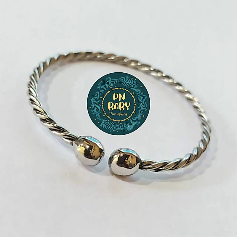 Gelang Tangan Bayi Stainless Steel Ulir - Gelang Bayi